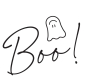 Preview: Spruch Boo Helloween Schoki | mini | 25g Schokodrops Vollmilch