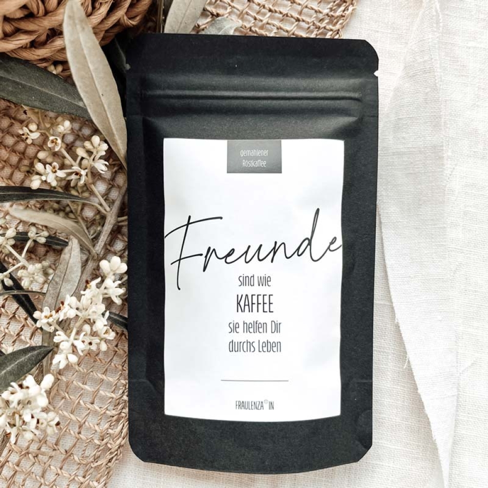 Spruch Freunde 25g Kaffeepulver