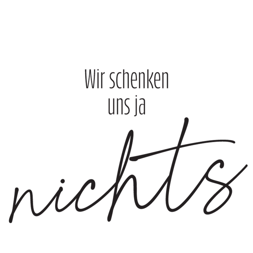 Spruch wir schenken uns nichts LENZABOHNE | MIDI | 50g Kaffeebohnen