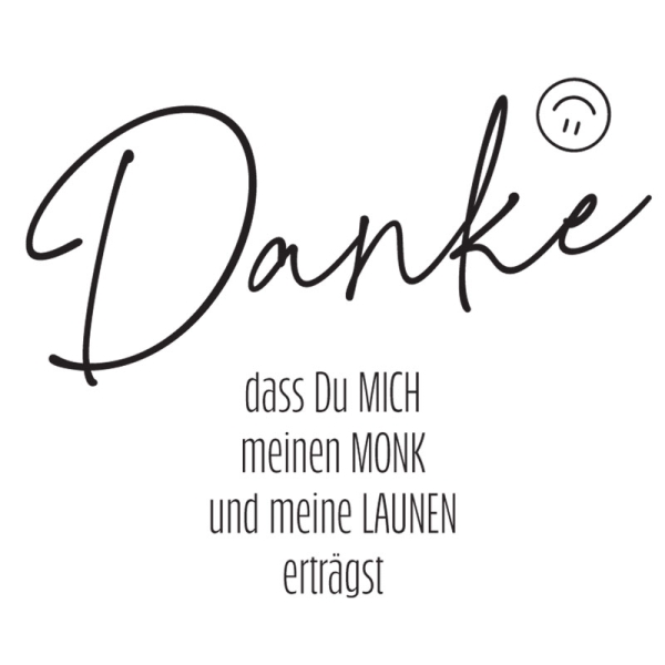 Spruch DANKE MONK 25g Schokodrops "Vollmilch"